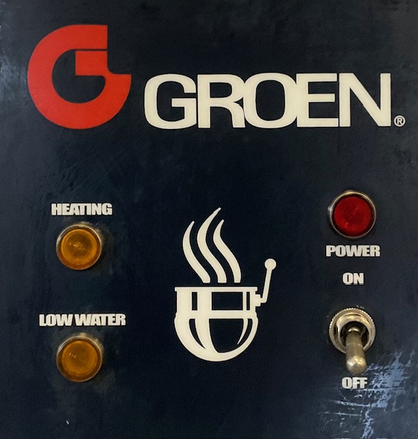 Used Groen 40 Gallon Gas Tilt Kettle DH/140 Jacjeted from School