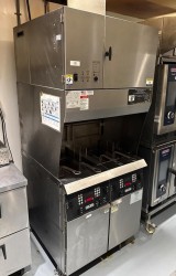 Giles GBF-2 Ventless Open Fryer 2 Bay 50lb Each Auto Used, Tested Good