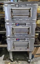 Middleby Marshall PS628G Gas Tripls Conveyor Pizza Oven Used, Tested Good