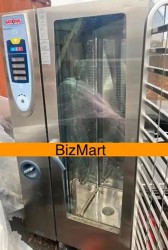 Rational Combi Oven Gas SCC201G With Roll In Rack Used, Tested Good